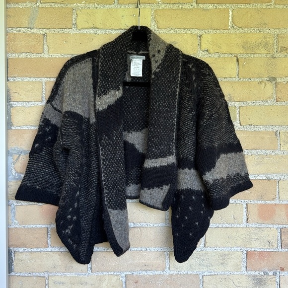 Sarah Pacini Black and Beige Wool Sweater - Picture 3 of 4